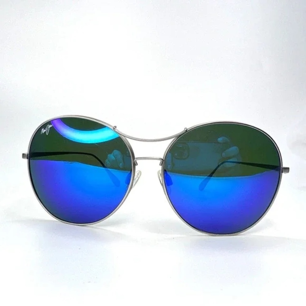 Maui Jim Opihi Sunglasses MJ547-11B Silver Round Womens round 61[]15 145 mm
